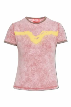 Diesel PINK T-shirt T-UNCUTIE-LONG-Q3