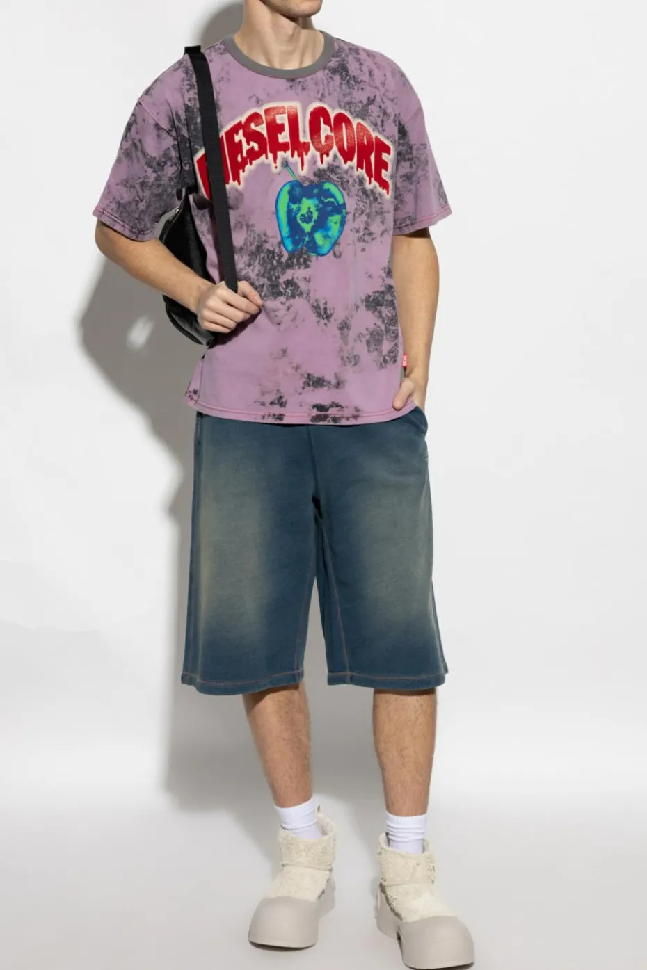 Diesel PURPLE T-shirt T-BOXT-R9