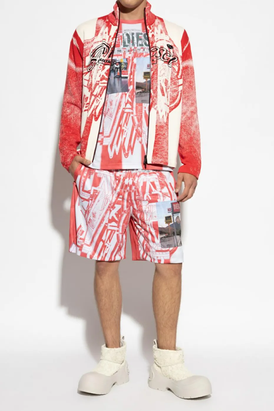 Diesel RED P-KURT shorts