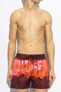 Diesel RED Swim trunks KEN-37-D-POP