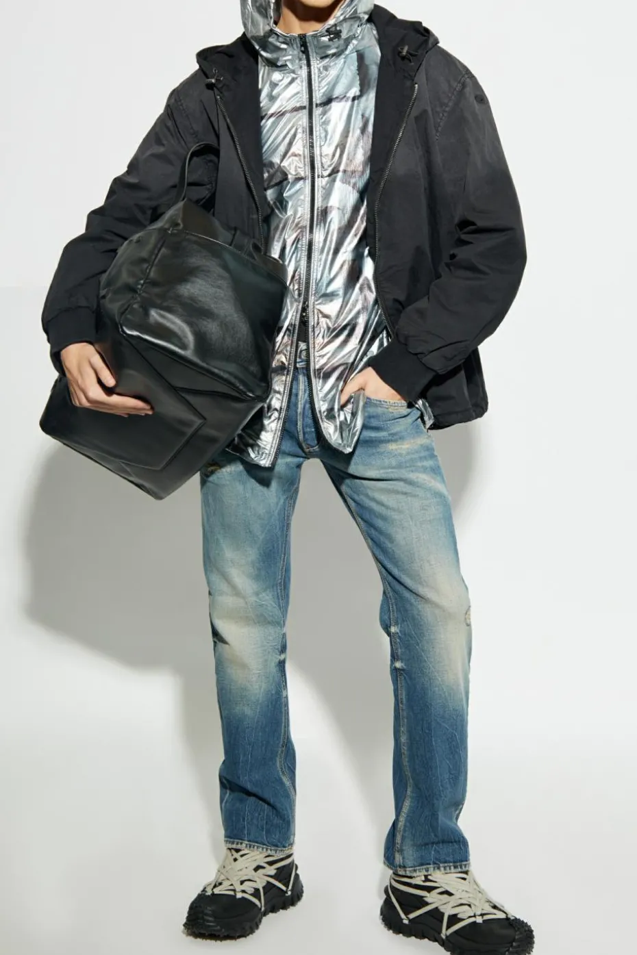 Diesel SILVER Jacket J-OTTE