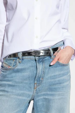 Diesel SILVER ‘OVAL D LOGO B-1DR’ belt