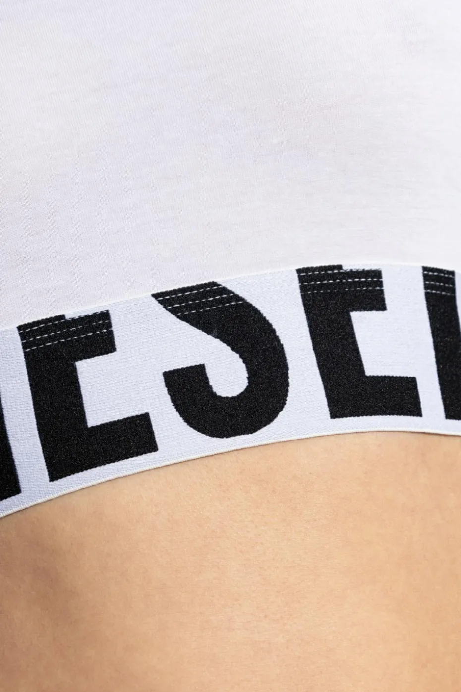 Diesel WHITE Bra UFSB-COTTON-RACE-BRALETTE