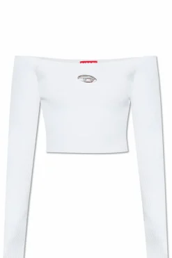 Diesel WHITE Sweater with 'M-VERA-LS' logo