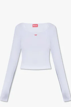 Diesel WHITE ‘T-BALLET-D’ top with long sleeves