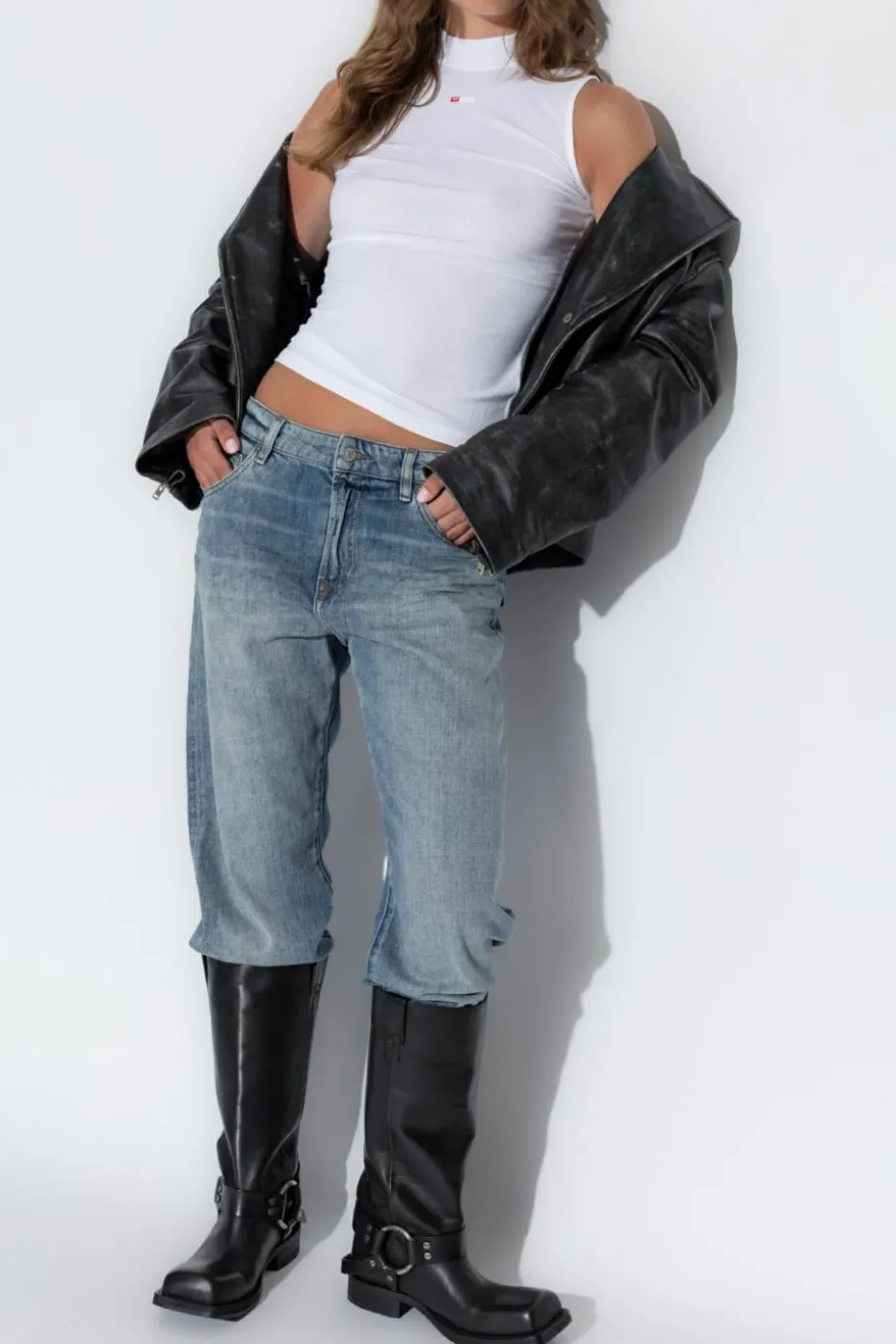 Diesel WHITE Top 'T-MOKKY-SL-MICRODIV'