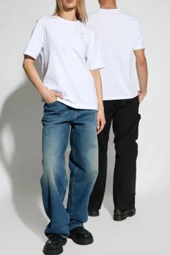Diesel WHITE T-shirt T-ADJUST-MICRODIV