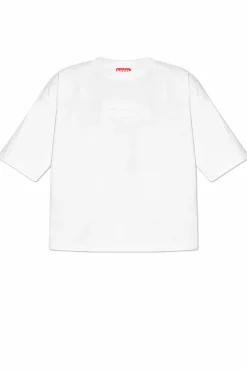 Diesel WHITE T-shirt T-BUXT-CROP-OD
