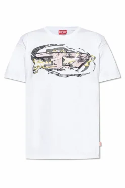 Diesel WHITE T-shirt `T-NORM-T11`