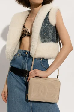 Dolce & Gabbana beige 'DG Logo Medium' shoulder bag