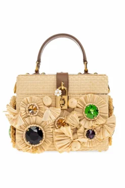 Dolce & Gabbana beige Handbag with shimmering appliqués