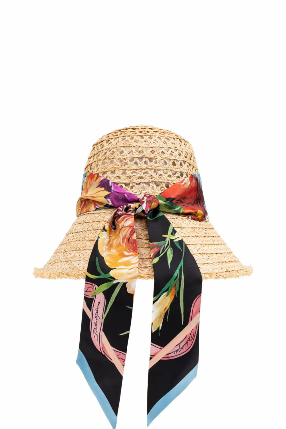 Dolce & Gabbana beige Hat with silk ribbon