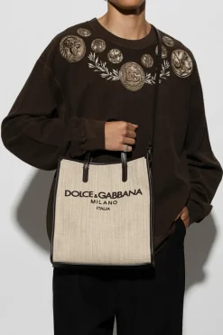 Dolce & Gabbana beige Shopper bag with logo