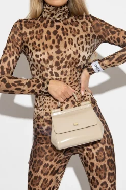Dolce & Gabbana beige ‘Sicily Medium’ shoulder bag