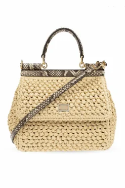 Dolce & Gabbana beige Sicily Mini shoulder bag