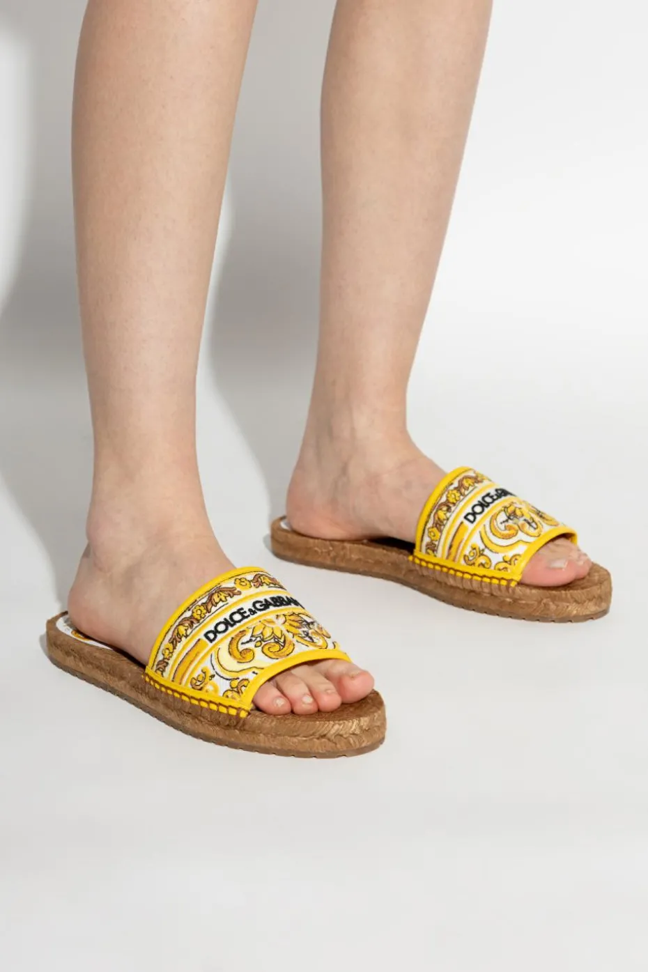 Dolce & Gabbana beige Slippers with logo