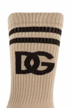 Dolce & Gabbana beige Socks with logo