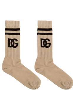 Dolce & Gabbana beige Socks with logo