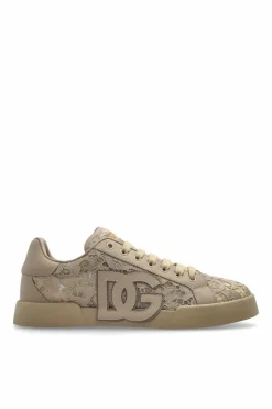 Dolce & Gabbana beige Sports shoes with lace insert