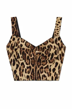 Dolce & Gabbana beige Top with animal motif