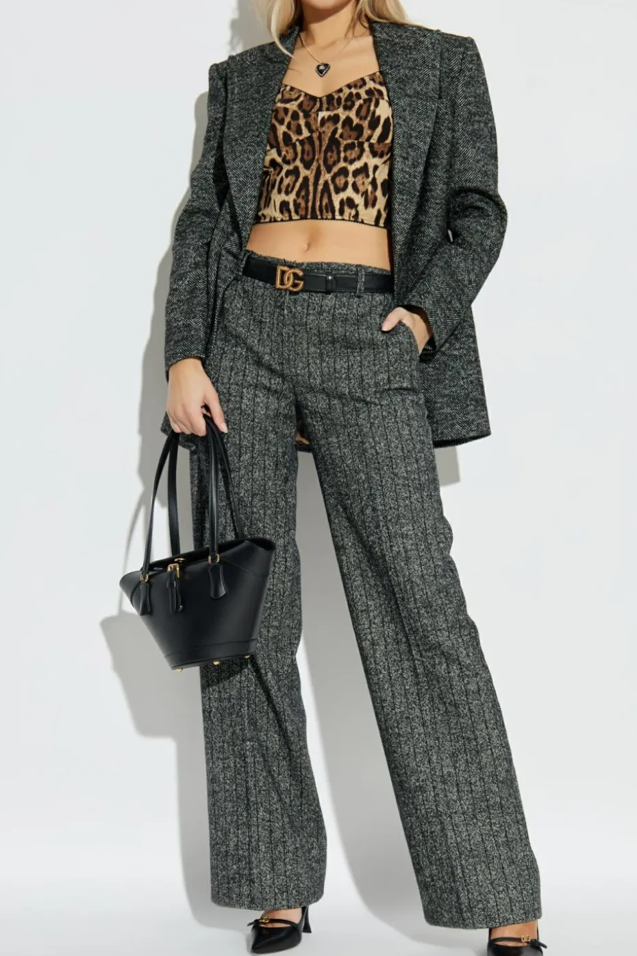 Dolce & Gabbana beige Top with animal motif