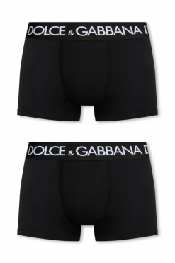Dolce & Gabbana BLACK Branded boxers 2-pack