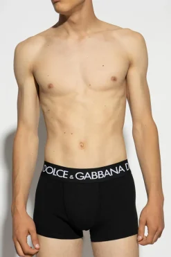 Dolce & Gabbana BLACK Branded boxers 2-pack