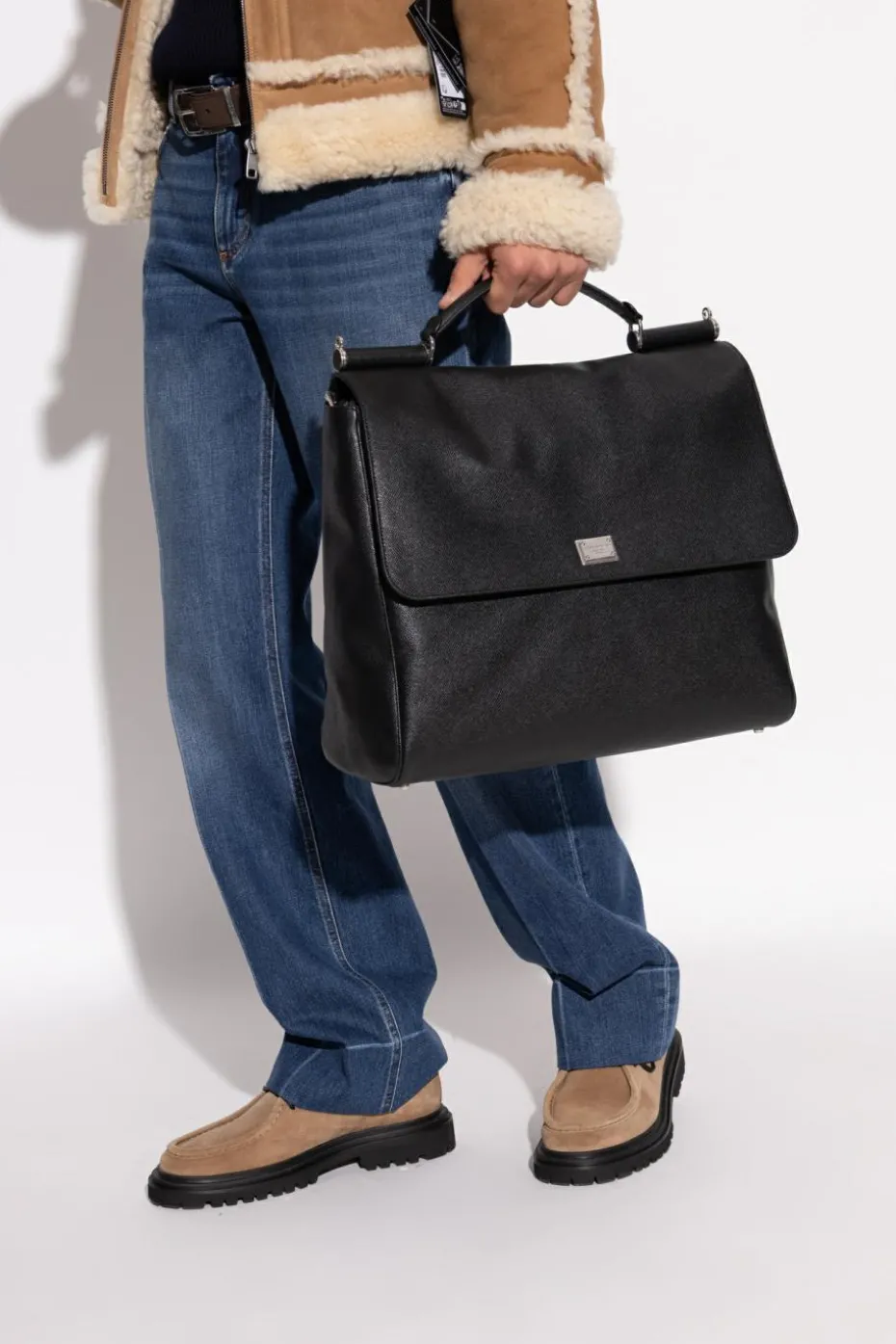 Dolce & Gabbana BLACK Briefcase "Sicily"