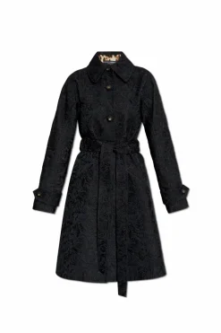 Dolce & Gabbana BLACK Coat with floral pattern