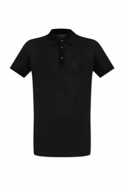 Dolce & Gabbana BLACK Cotton polo with logo