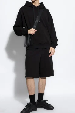 Dolce & Gabbana BLACK Cotton shorts with embossed logo
