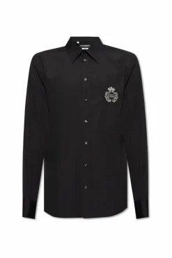 Dolce & Gabbana BLACK Cotton shirt with appliquƩ