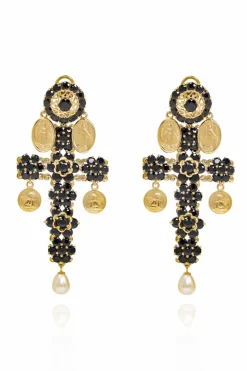 Dolce & Gabbana BLACK Earrings with gemstones