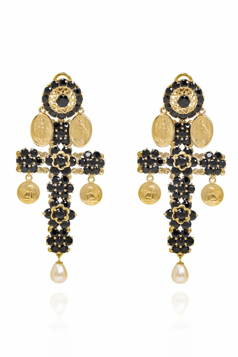 Dolce & Gabbana BLACK Earrings with gemstones