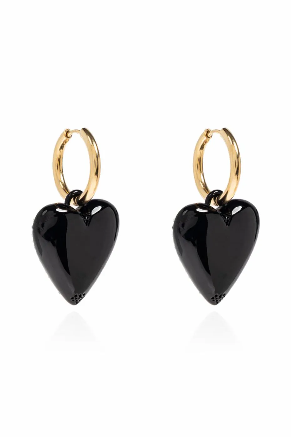 Dolce & Gabbana BLACK Earrings with heart motif pendants