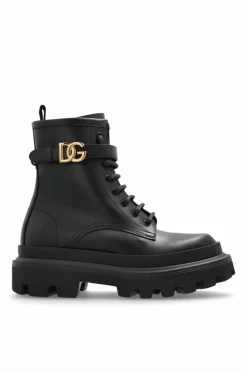 Dolce & Gabbana BLACK Leather ankle boots