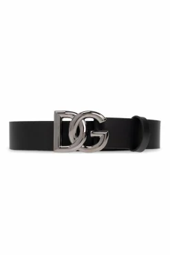 Dolce & Gabbana BLACK Leather belt with logo