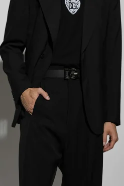 Dolce & Gabbana BLACK Leather belt with logo
