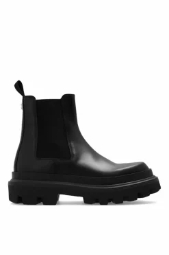 Dolce & Gabbana BLACK Leather Chelsea boots