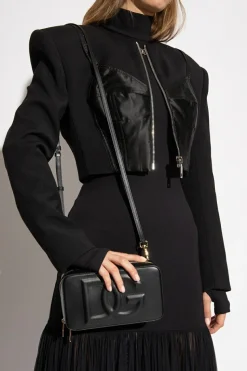 Dolce & Gabbana BLACK Leather shoulder bag with logo