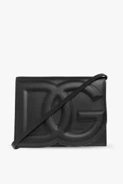 Dolce & Gabbana BLACK Leather shoulder bag with logo