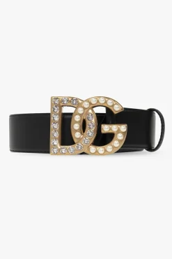 Dolce & Gabbana BLACK Leather belt with logo