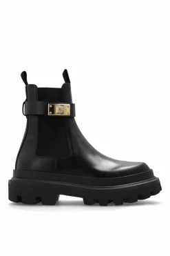 Dolce & Gabbana BLACK Leather Chelsea boots