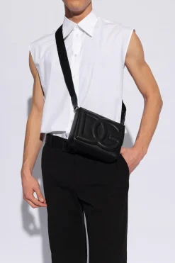 Dolce & Gabbana BLACK ‘Medium DG Logo Bag’ shoulder bag