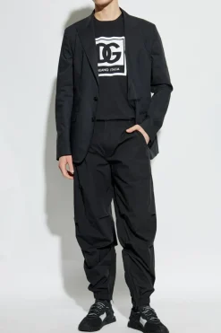 Dolce & Gabbana BLACK Pants with sewn-in zippers in the legs