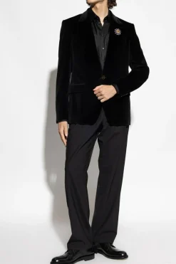 Dolce & Gabbana BLACK Pants with side stripe