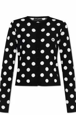 Dolce & Gabbana BLACK Polka-dot Pattern Cardigan