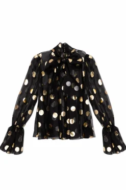 Dolce & Gabbana BLACK Polka dot patterned shirt