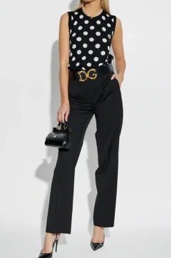 Dolce & Gabbana BLACK Polka dot pattern vest