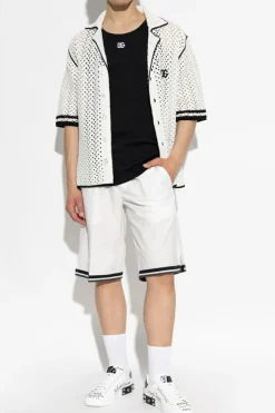 Dolce & Gabbana BLACK Ribbed sleeveless t-shirt
